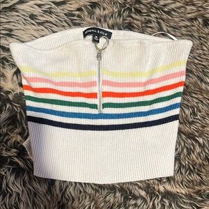 Kendall & Kylie Multicolor Striped Tube Top